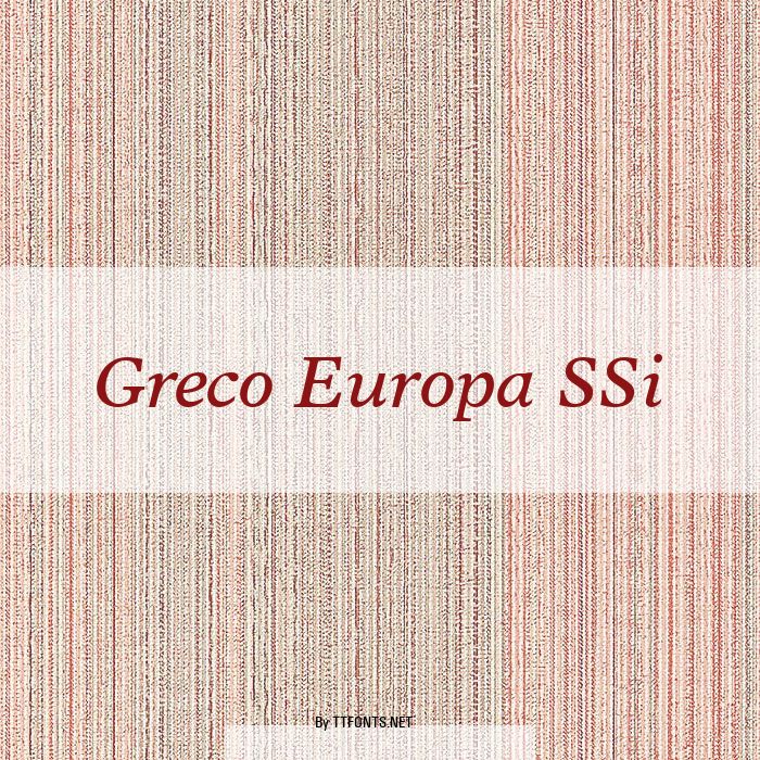 Greco Europa SSi example